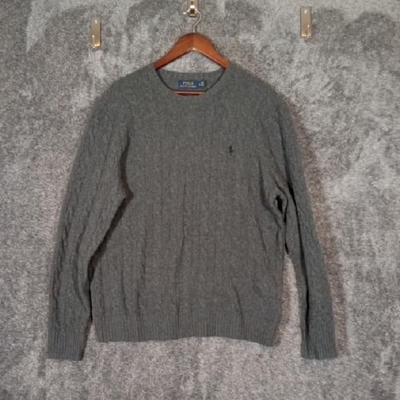 Ralph Lauren Other - Ralph Lauren Cable Knit Pony Sweater Classic Fit Wool Cashmere Blend Mens XL